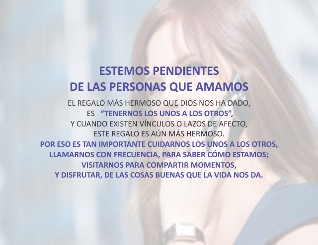 Estemos pendientes de las personas que amamos Marzo 4 de 2010